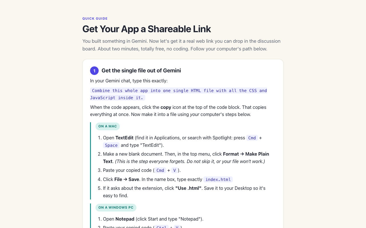 Publish Your App