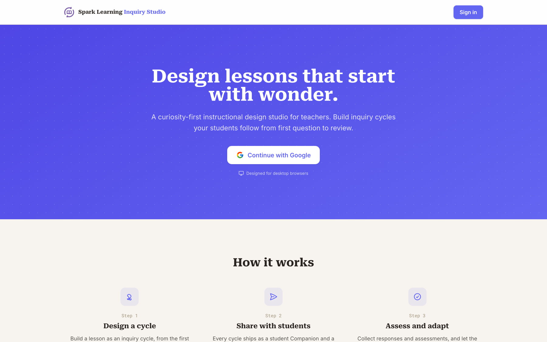 Inquiry Studio: Design lessons that start with wonder.